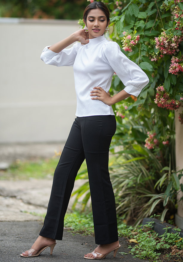 ISABELLA LONG SLEEVE WHITE BLOUSE